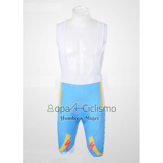 Astana Ropa Ciclismo Culotte Corto 2012 Mangas Cortas Azul Claro